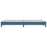 Cadre de lit sans matelas bleu foncé 140x220 cm velours