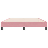 Cadre de lit sans matelas rose 140x220 cm velours