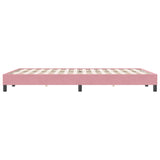 Cadre de lit sans matelas rose 140x220 cm velours