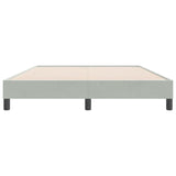 Cadre de lit sans matelas gris clair 160x220 cm velours