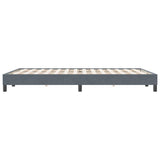 Cadre de lit sans matelas gris foncé 160x220 cm velours