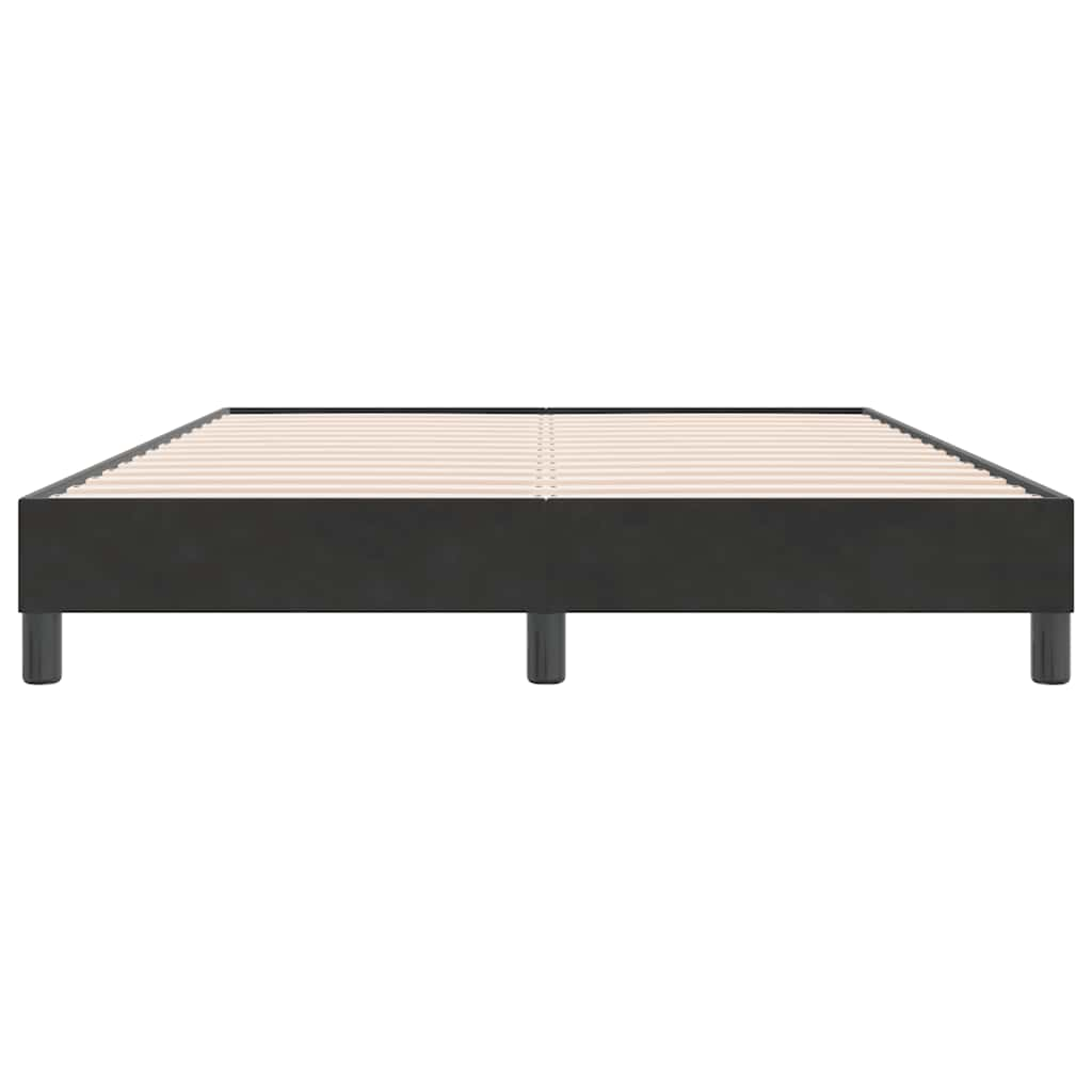 Cadre de lit sans matelas noir 160x220 cm velours