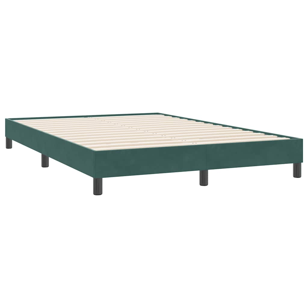 Bed frame without mattress dark green 160x220 cm velvet