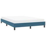 Cadre de lit sans matelas bleu foncé 160x220 cm velours