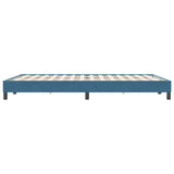 Cadre de lit sans matelas bleu foncé 160x220 cm velours