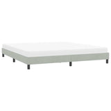 Cadre de lit sans matelas gris clair 180x220 cm velours