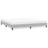 Cadre de lit sans matelas gris clair 180x220 cm velours