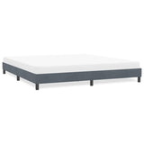 Cadre de lit sans matelas gris foncé 180x220 cm velours