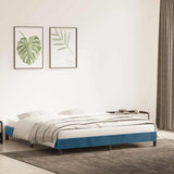 Bed frame without mattress dark blue 180x220 cm velvet