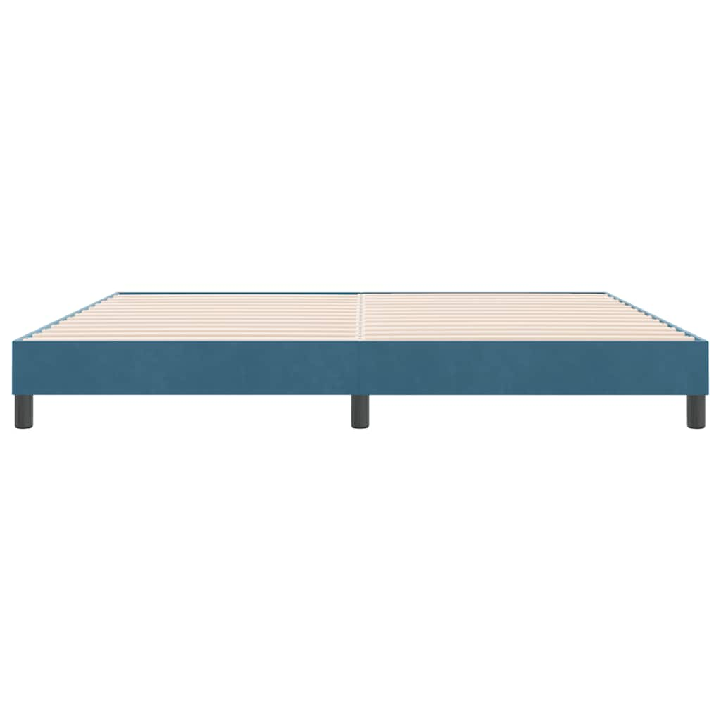 Bed frame without mattress dark blue 180x220 cm velvet