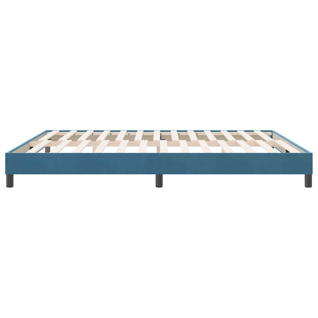 Bed frame without mattress dark blue 180x220 cm velvet