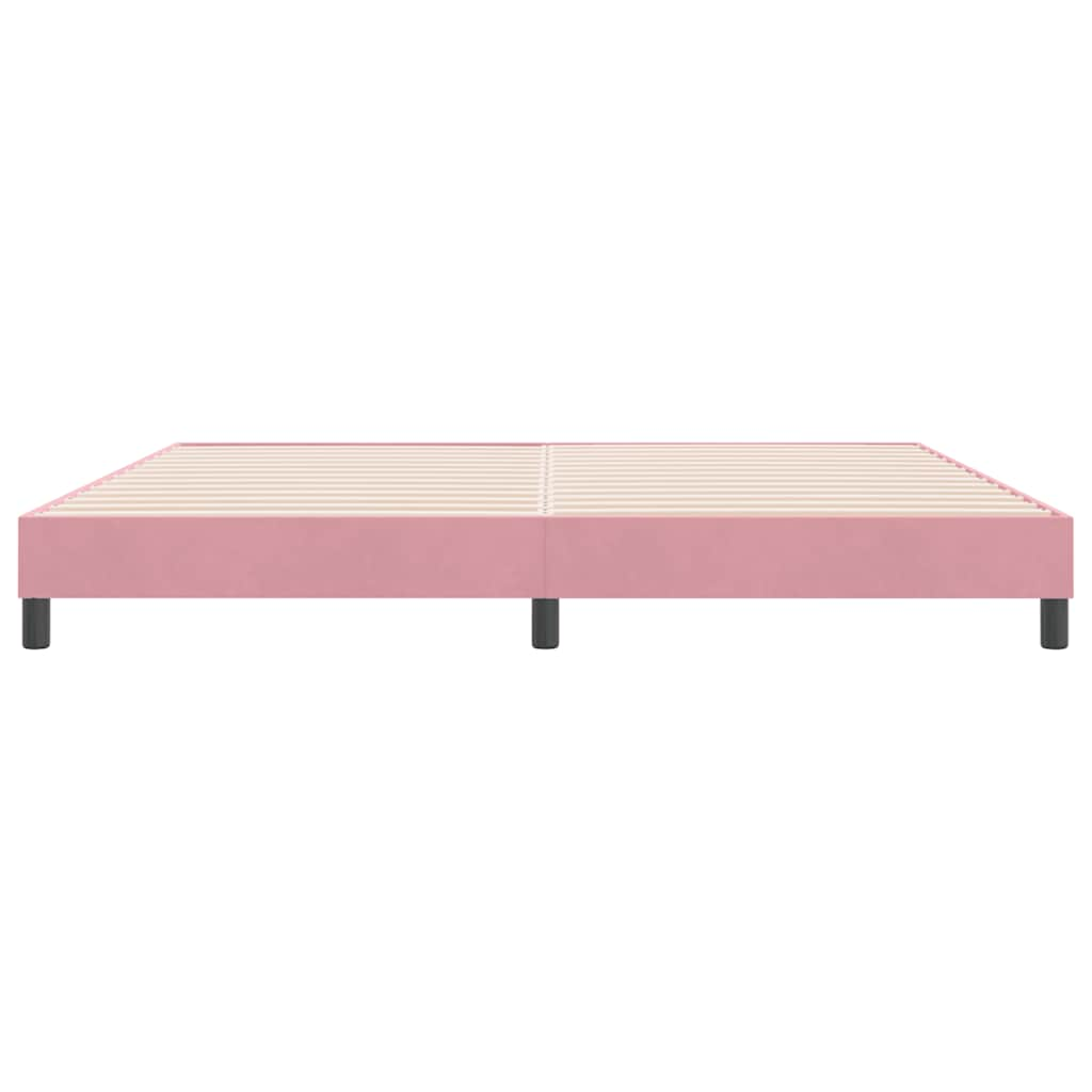 Cadre de lit sans matelas rose 180x220 cm velours