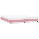 Cadre de lit sans matelas rose 180x220 cm velours