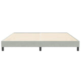 Cadre de lit sans matelas gris clair 200x220 cm velours