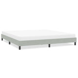 Cadre de lit sans matelas gris clair 200x220 cm velours