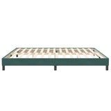 Cadre de lit sans matelas vert foncé 200x220 cm velours