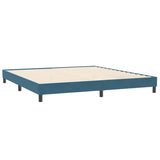 Cadre de lit sans matelas bleu foncé 200x220 cm velours