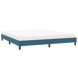 Cadre de lit sans matelas bleu foncé 200x220 cm velours