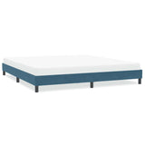 Cadre de lit sans matelas bleu foncé 200x220 cm velours