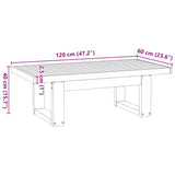 Table basse NOAIN pieds en forme de U 120x60x40 cm massif pin