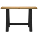 Table console NOAIN pieds en forme de A 120x30x75 cm massif pin