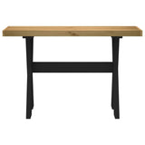 Table console NOAIN pieds en forme de X 120x30x75 cm massif pin