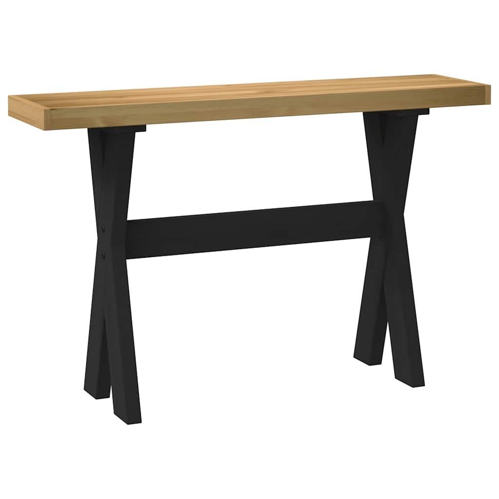 Table console NOAIN pieds en forme de X 120x30x75 cm massif pin