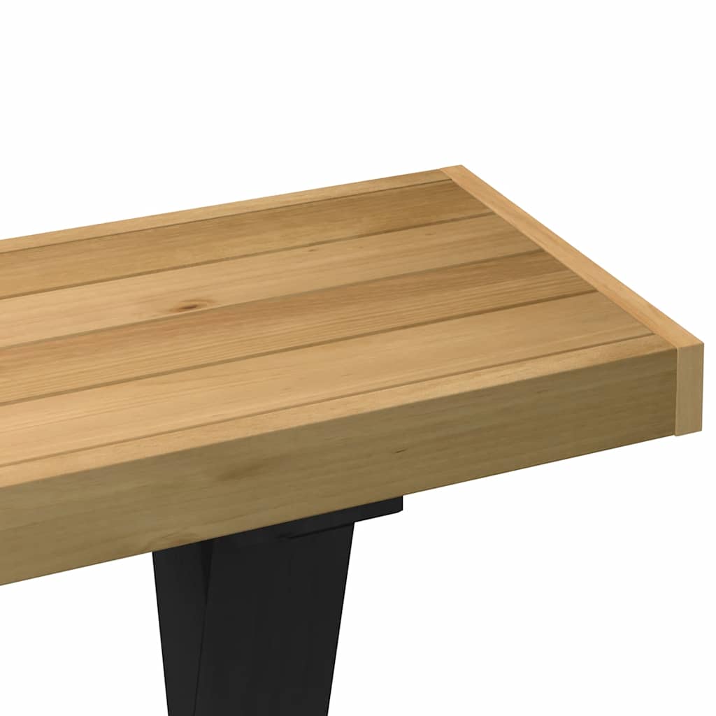 Table console NOAIN pieds en forme de X 120x30x75 cm massif pin