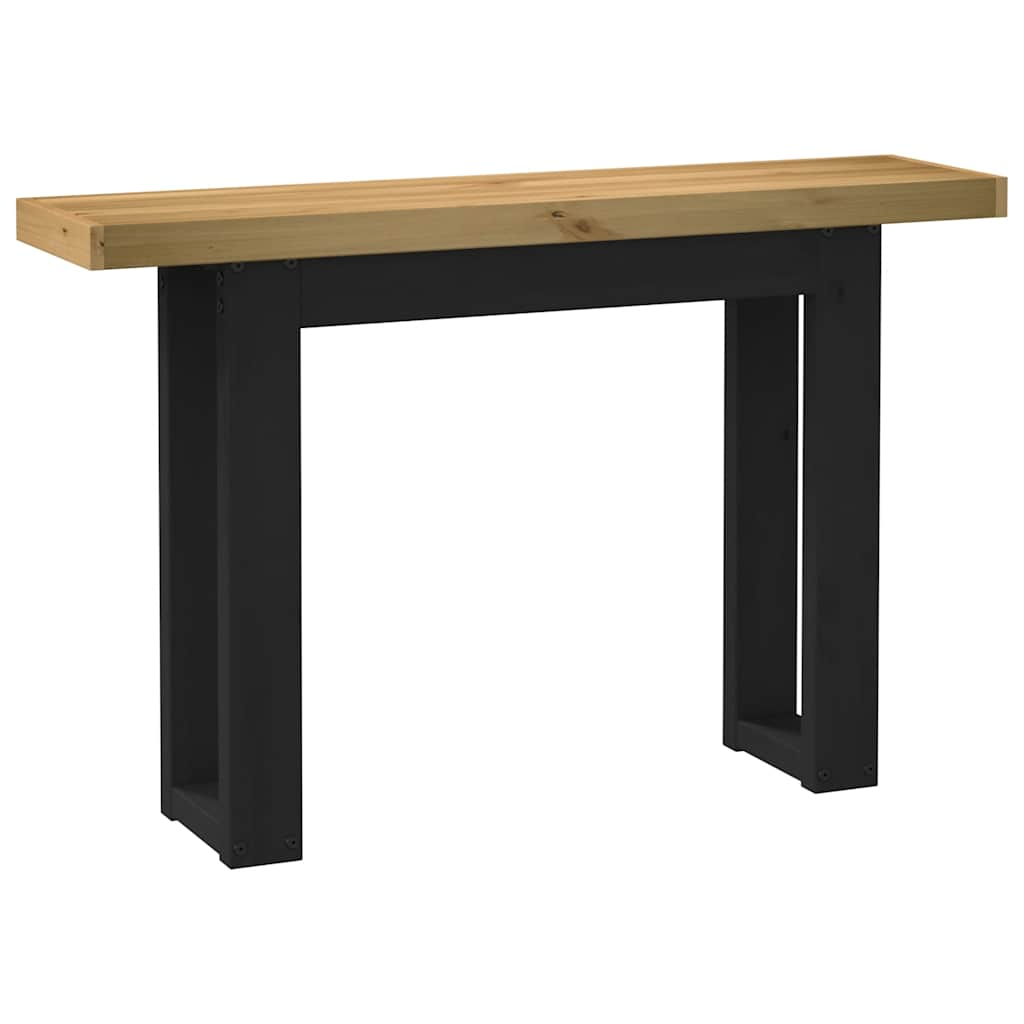 NOAIN console table U-shaped legs 120x30x75 cm solid pine