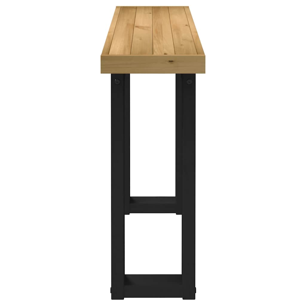 NOAIN console table U-shaped legs 120x30x75 cm solid pine