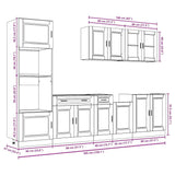 Ensemble d'armoires cuisine 7pcs Kalmar blanc bois d'ingénierie