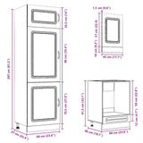 Ensemble d'armoires cuisine 7pcs Kalmar blanc bois d'ingénierie