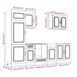 7-teiliges Küchenschrank-Set aus Kalmar-Holzwerkstoff