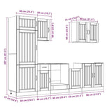 Ensemble d'armoires cuisine 7pcs Kalmar blanc bois d'ingénierie