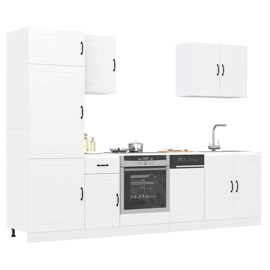 Ensemble d'armoires cuisine 7pcs Kalmar blanc bois d'ingénierie