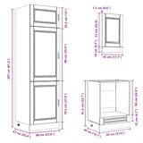 Ensemble d'armoires cuisine 7pcs Kalmar blanc bois d'ingénierie