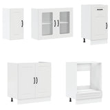 Ensemble d'armoires cuisine 8pcs Kalmar blanc bois d'ingénierie