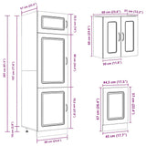 Ensemble d'armoires de cuisine 8 pcs Kalmar bois d'ingénierie