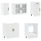 Ensemble d'armoires cuisine 8pcs Kalmar blanc bois d'ingénierie