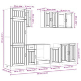 Ensemble d'armoires cuisine 8pcs Kalmar blanc bois d'ingénierie