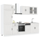 Ensemble d'armoires de cuisine 8 pcs Kalmar blanc brillant