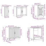 Ensemble d'armoires de cuisine 8 pcs Kalmar bois d'ingénierie