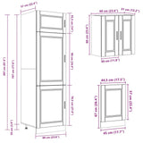 Ensemble d'armoires de cuisine 8 pcs Kalmar bois d'ingénierie