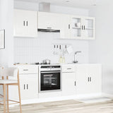 Kalmar 8 pcs kitchen cabinet set high gloss white