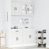 Ensemble d'armoires cuisine 4pcs Kalmar blanc bois d'ingénierie