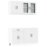 Ensemble d'armoires cuisine 4pcs Kalmar blanc bois d'ingénierie