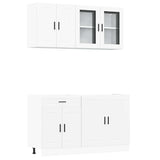 Ensemble d'armoires cuisine 4pcs Kalmar blanc bois d'ingénierie