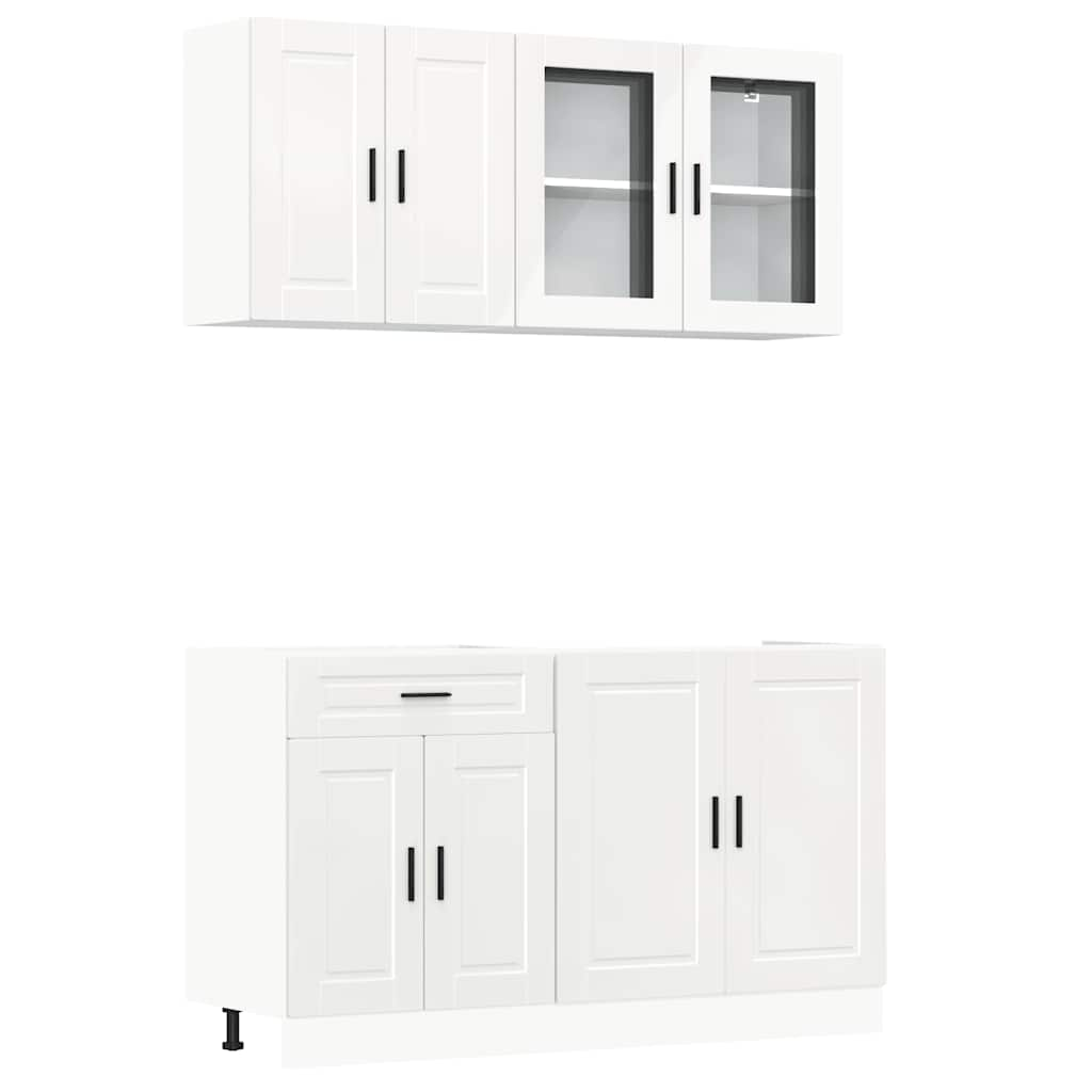 Kalmar 4 pcs kitchen cabinet set engineered wood