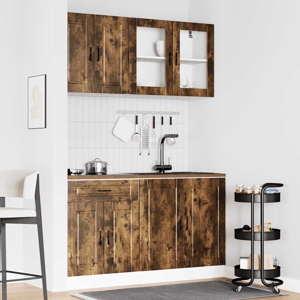 Kalmar 4 pcs kitchen cabinet set engineered wood