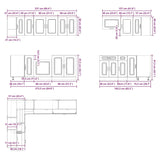 11-teiliges Küchenschrank-Set aus Kalmar-Holzwerkstoff